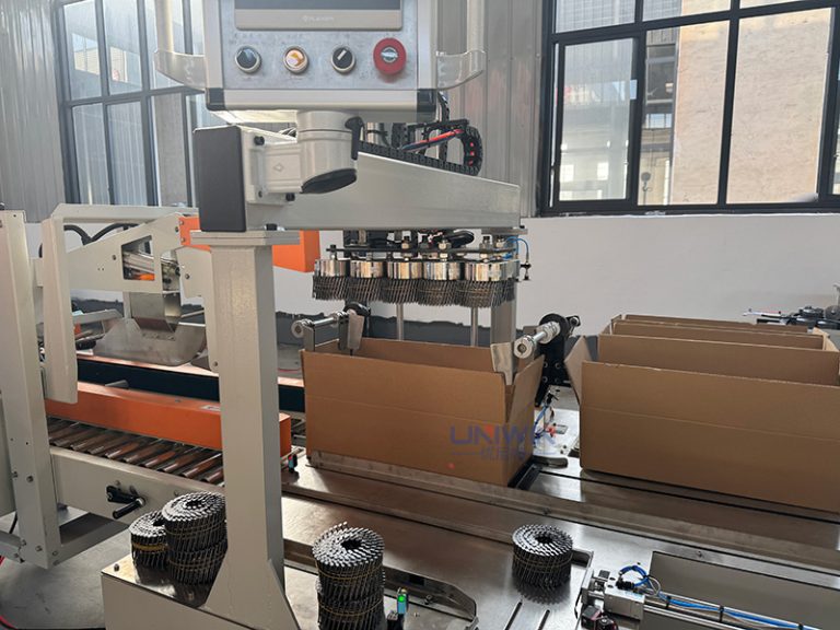 línea automática de envasado de clavos en bobina