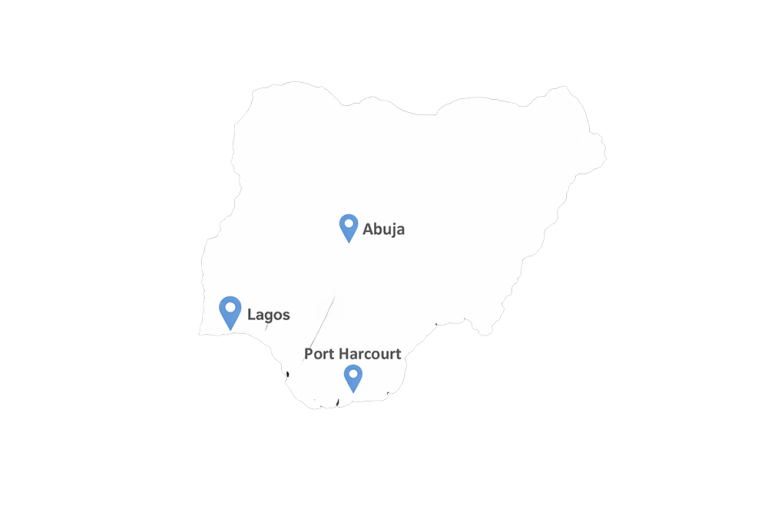 Ubicación en el mapa de Nigeria